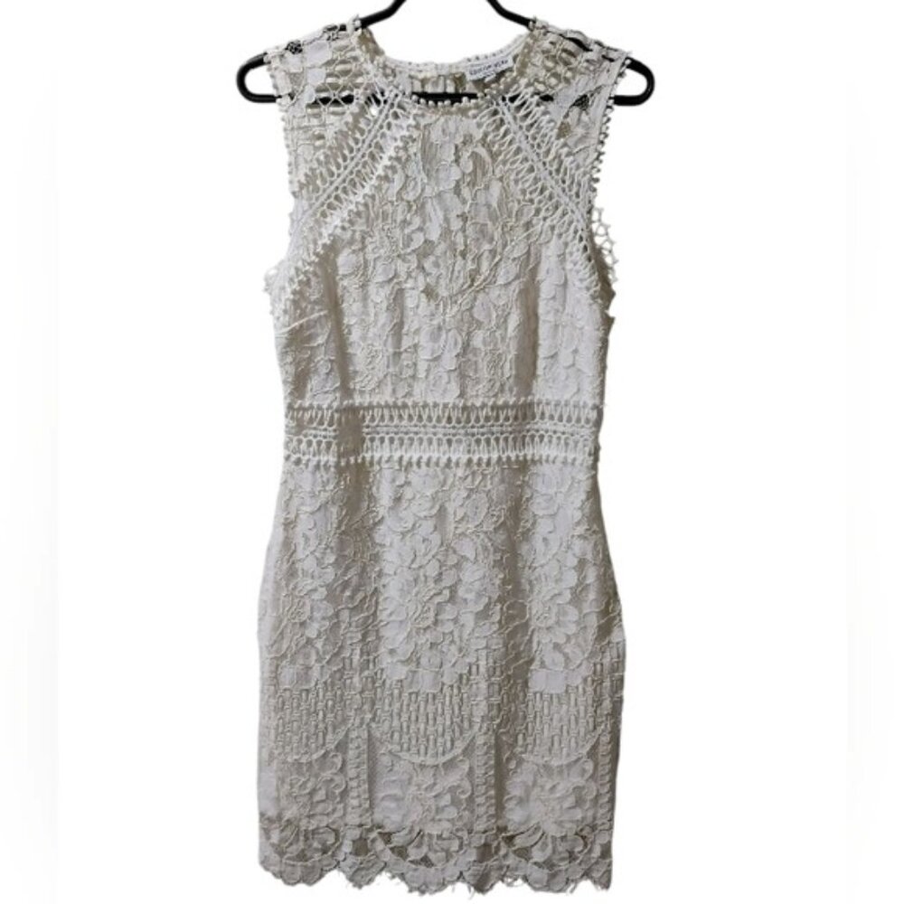 Fashion Nova White Lace Mini Dress - NWT Size Small